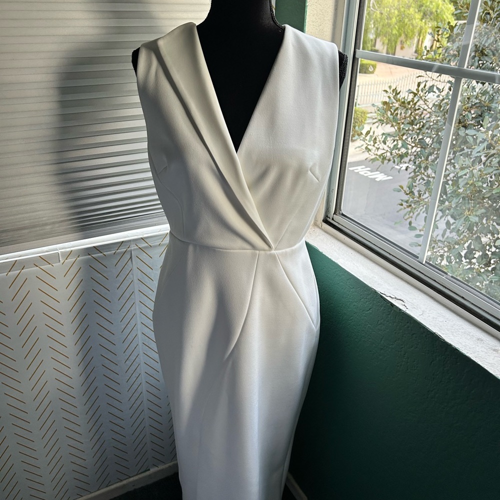 Ted Baker London White Midi Dress